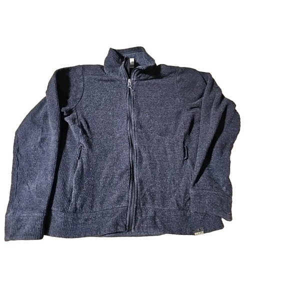 REI Co-op Womens Small FLeece Jacket Heather Slate Gray Mock Neck Full Zip - Picture 1 of 9